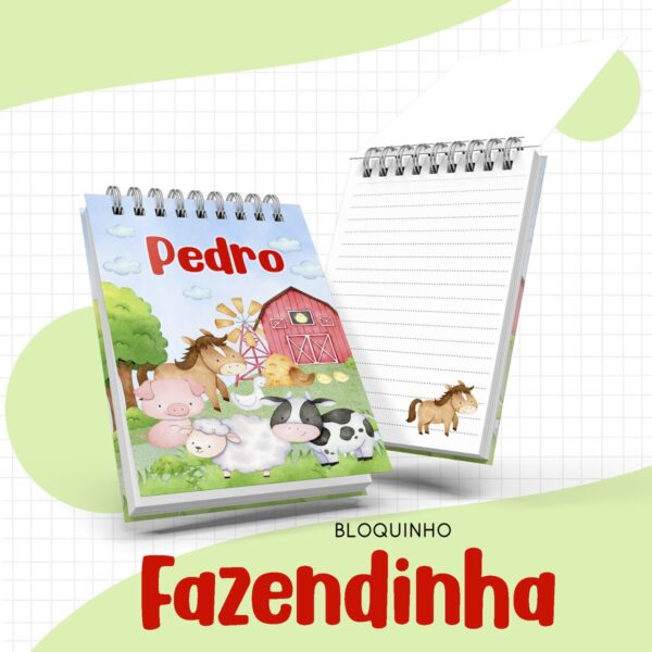 Bloquinho Fazendinha Menino - Arquivo Digital