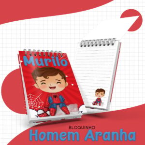 bloquinho homem aranha arquivo digital papel e scrapbook