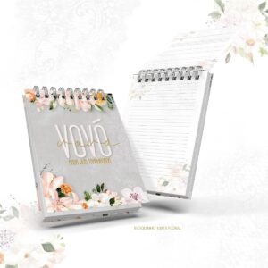 bloquinho mamae e vovo floral arquivo digital papelaria