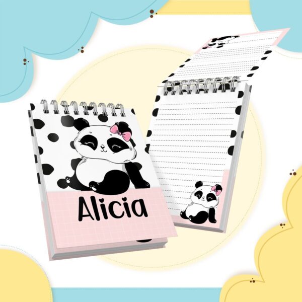 Bloquinho Panda Menina - Arquivo Digital