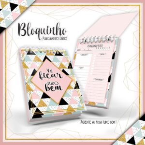 bloquinho planejamento diario colorido scrapbook
