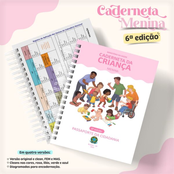 Caderneta da Criança Clean - 6ª Edição - Menino e Menina