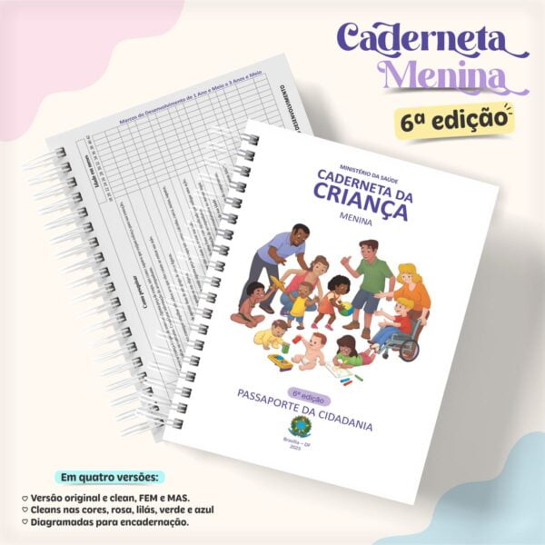 Caderneta da Criança Clean - 6ª Edição - Menino e Menina