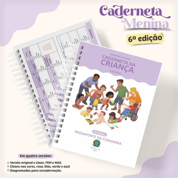 Caderneta da Criança Clean - 6ª Edição - Menino e Menina