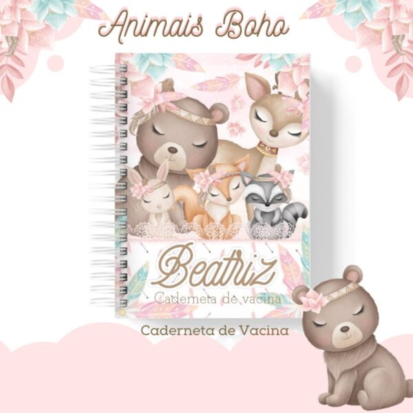 Caderneta de Saúde Animais Boho - Arquivo Digital - Imagem 2