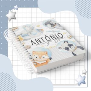 caderneta de saude astronauta animais arquivo digital papelaria personalizada 2