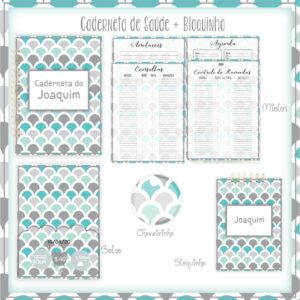 caderneta de saude bloquinho neutro arquivo digital personalizacao