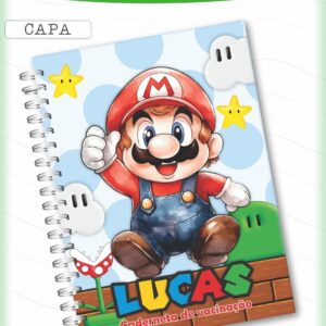 caderneta de saude mario bros arquivo digital arquivo de corte caderneta