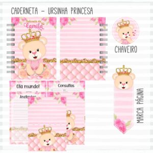 caderneta de saude ursinha princesa arquivo digital infantil 2