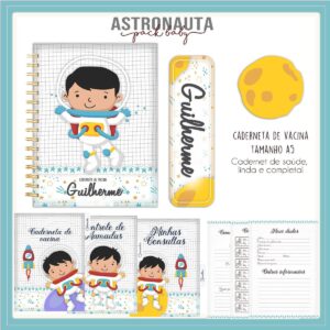 caderneta de vacina astronauta arquivo digital scrapbook 1