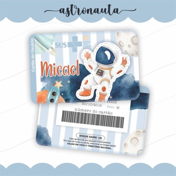 Caderneta de Vacina Astronauta Menino - Arquivo Digital