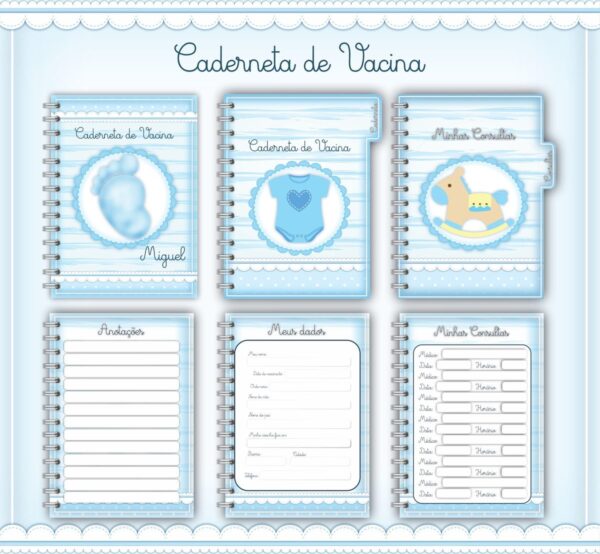 Caderneta de Vacina Baby Menino - Arquivo Digital