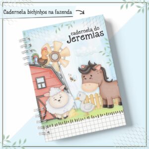caderneta de vacina bichinhos na fazenda arquivo digital personalizacao