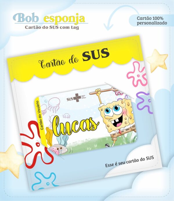 Caderneta de Vacina Bob Esponja - Arquivo Digital - Imagem 4