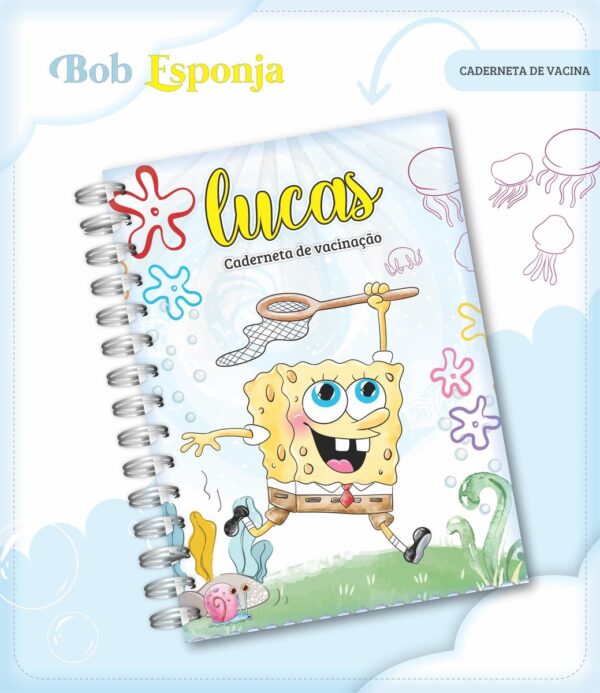 Caderneta de Vacina Bob Esponja - Arquivo Digital