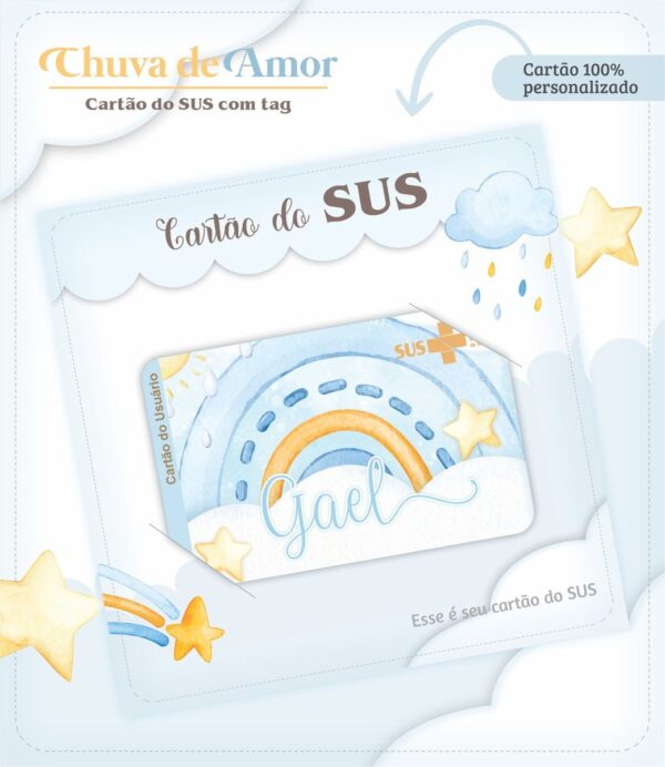 Caderneta de Vacina Chuva de Amor Azul - Arquivo Digital