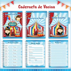 caderneta de vacina circo menino arquivo digital maternidade