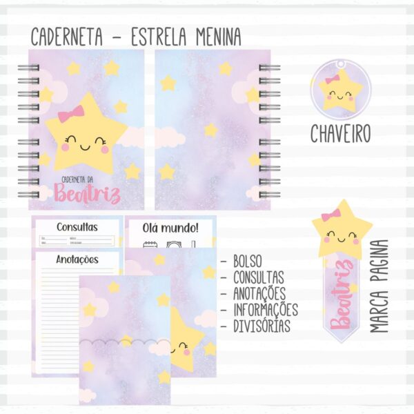 Caderneta de Vacina Estrela Menina - Arquivo Digital
