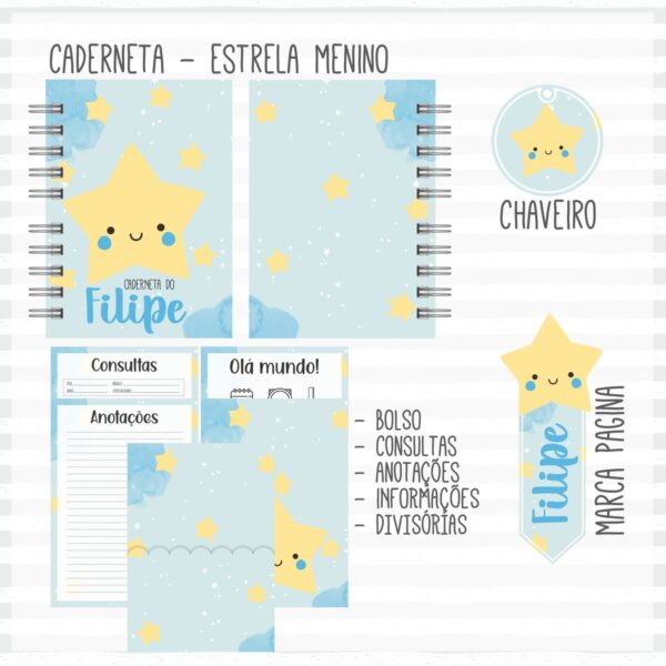 Caderneta de Vacina Estrela Menino - Arquivo Digital