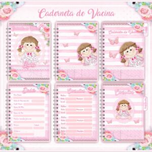 caderneta de vacina jardim das bonecas arquivo digital arte digital