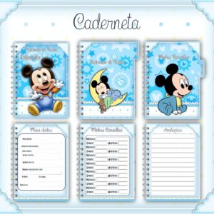 caderneta de vacina mickey baby arquivo digital bebe