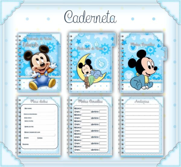 Caderneta de Vacina Mickey Baby - Arquivo Digital