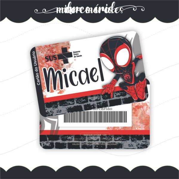 Caderneta de Vacina Miles Morales - Arquivo Digital