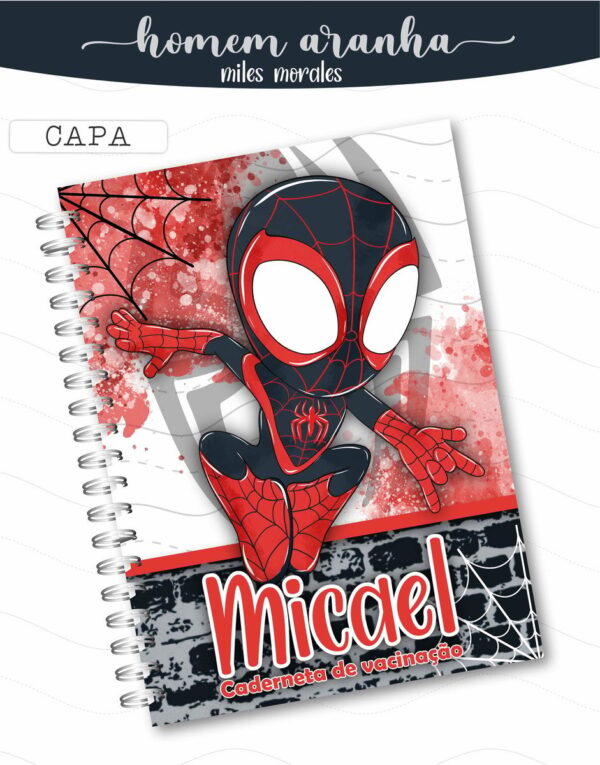 Caderneta de Vacina Miles Morales - Arquivo Digital