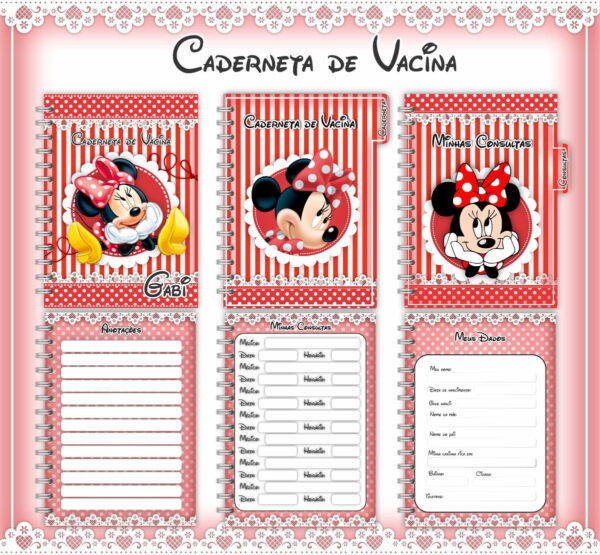 Caderneta de Vacina Minie Vermelha - Arquivo Digital
