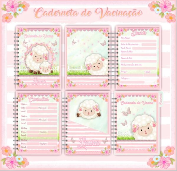 Caderneta de Vacina Ovelhinha Rosa - Arquivo Digital - Imagem 2