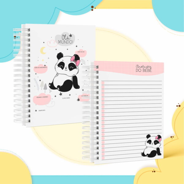 Caderneta de Vacina Panda Menina - Arquivo Digital - Imagem 2