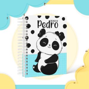 caderneta de vacina panda menino arquivo digital registro informacoes do bebe