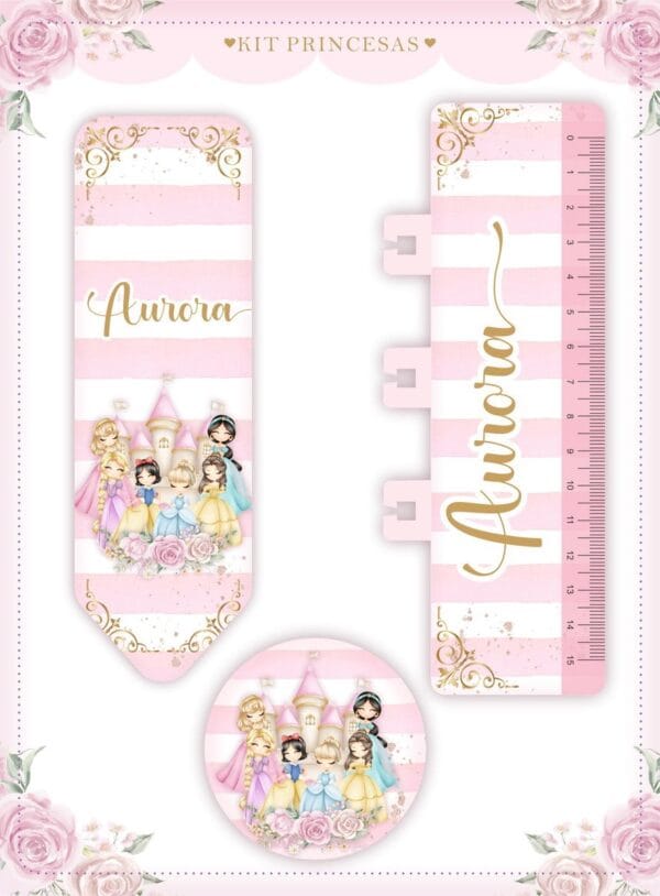 Caderneta de Vacina Princesas Menina - Arquivo Digital