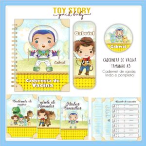 caderneta de vacina toy store arquivo digital papelaria personalizada