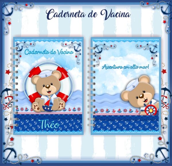 Caderneta de Vacina Ursinho Marinheiro - Arquivo Digital - Imagem 2