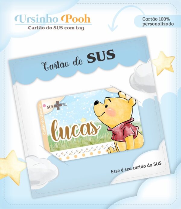 Caderneta de Vacina Ursinho Pooh Menino - Arquivo Digital - Imagem 2