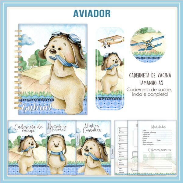 Caderneta de Vacina Urso Aviador - Arquivo Digital
