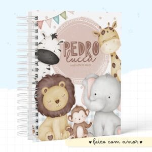 Caderneta de Vacinação Animais Cute Menino - Arquivo Digital