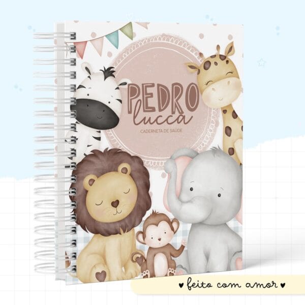 Caderneta de Vacinação Animais Cute Menino - Arquivo Digital