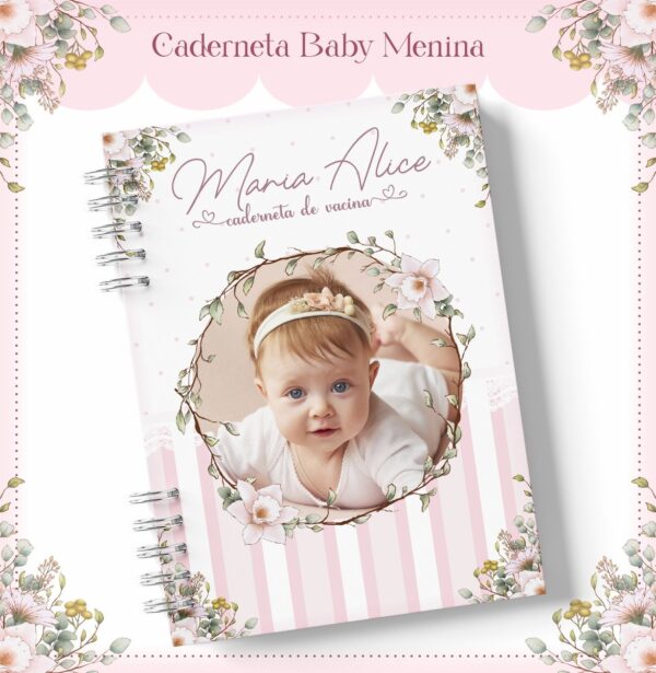 Caderneta de Vacinação Baby Menina - Arquivo Digital