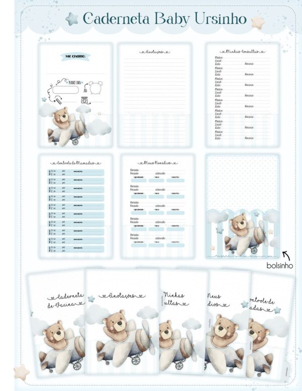 Caderneta de Vacinação Baby Urso - Arquivo Digital
