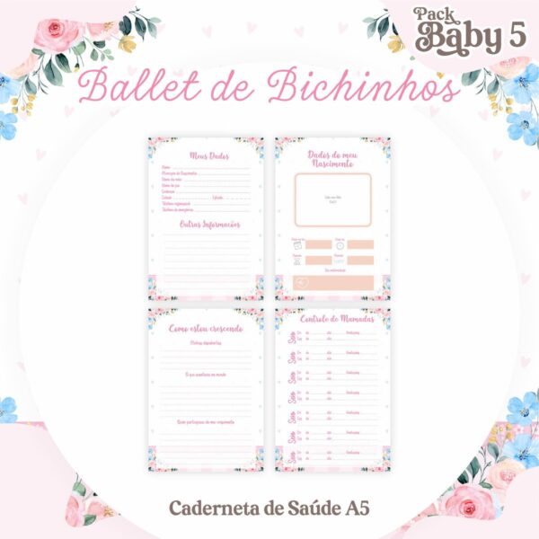 Caderneta de Vacinação Ballet de Bichinhos - Arquivo Digital