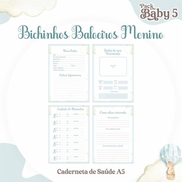 Caderneta de Vacinação Baloeiros Menino - Arquivo Digital