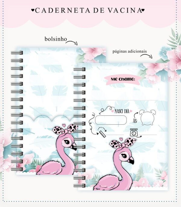 Caderneta De Vacinação Flamingo - Arquivo Digital - Imagem 2