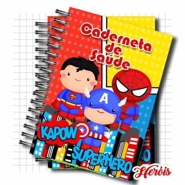 Caderneta de Vacinação Heróis Menino - Arquivo Digital