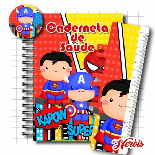 Caderneta de Vacinação Heróis Menino - Arquivo Digital