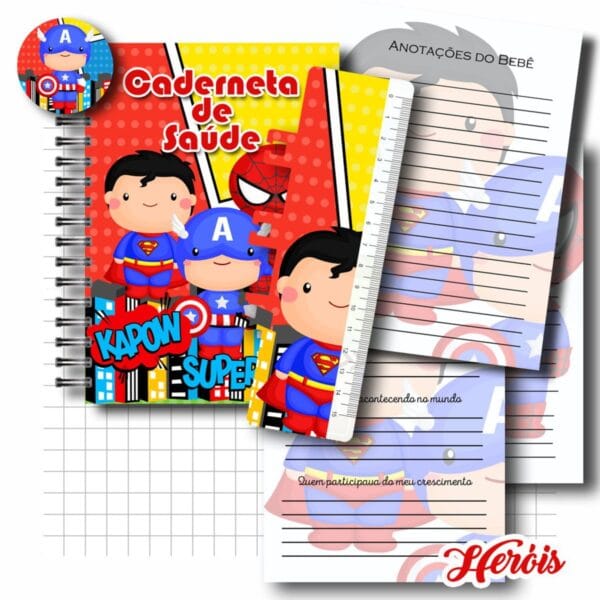 Caderneta de Vacinação Heróis Menino - Arquivo Digital