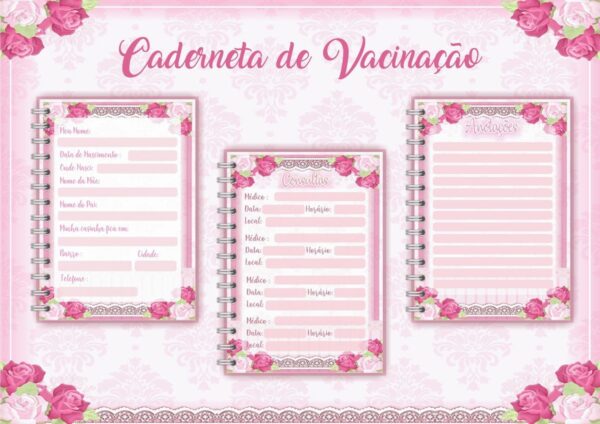 Caderneta de Vacinação Ursinha Rosa - Arquivo Digital
