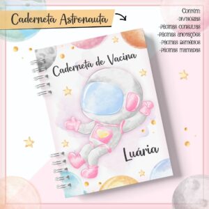caderneta vacina astronauta aquarela arquivo digital caderneta vacina astronauta aquarela arquivo di