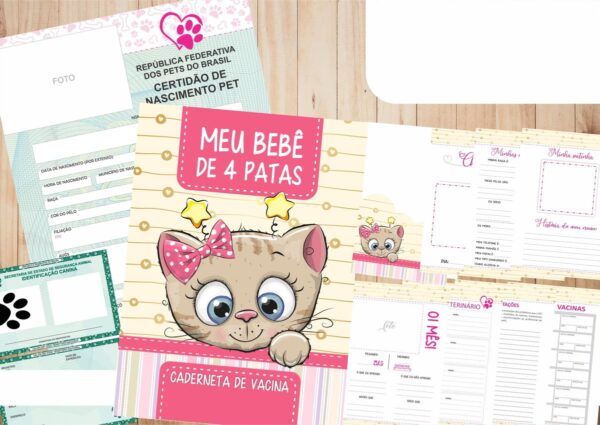 Caderneta Vacina e Registros Momentos - Cat Fêmea 2 - Imagem 2